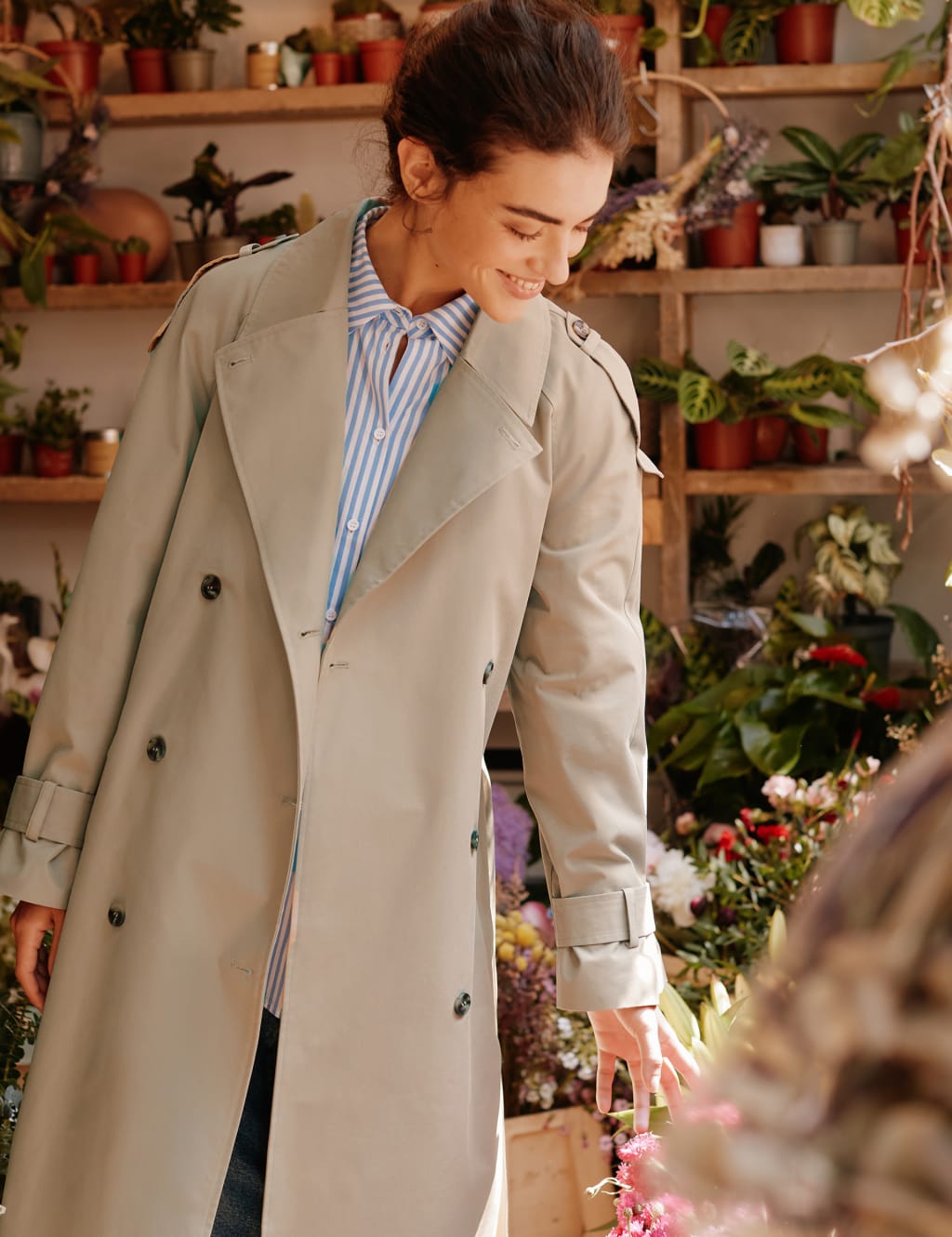 Cotton Rich Tailored Trench Coat image 8