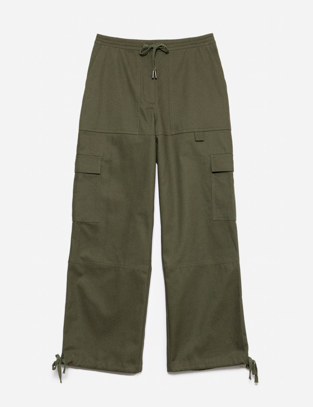 Twill Cargo Wide Leg Trousers image 2