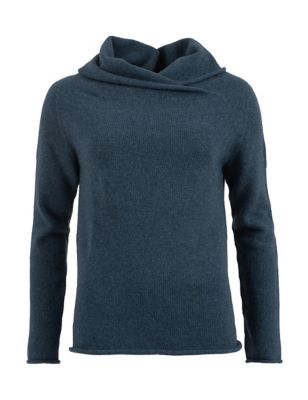 M&S Celtic & Co. Womens Pure Wool Hooded Neck Jumper