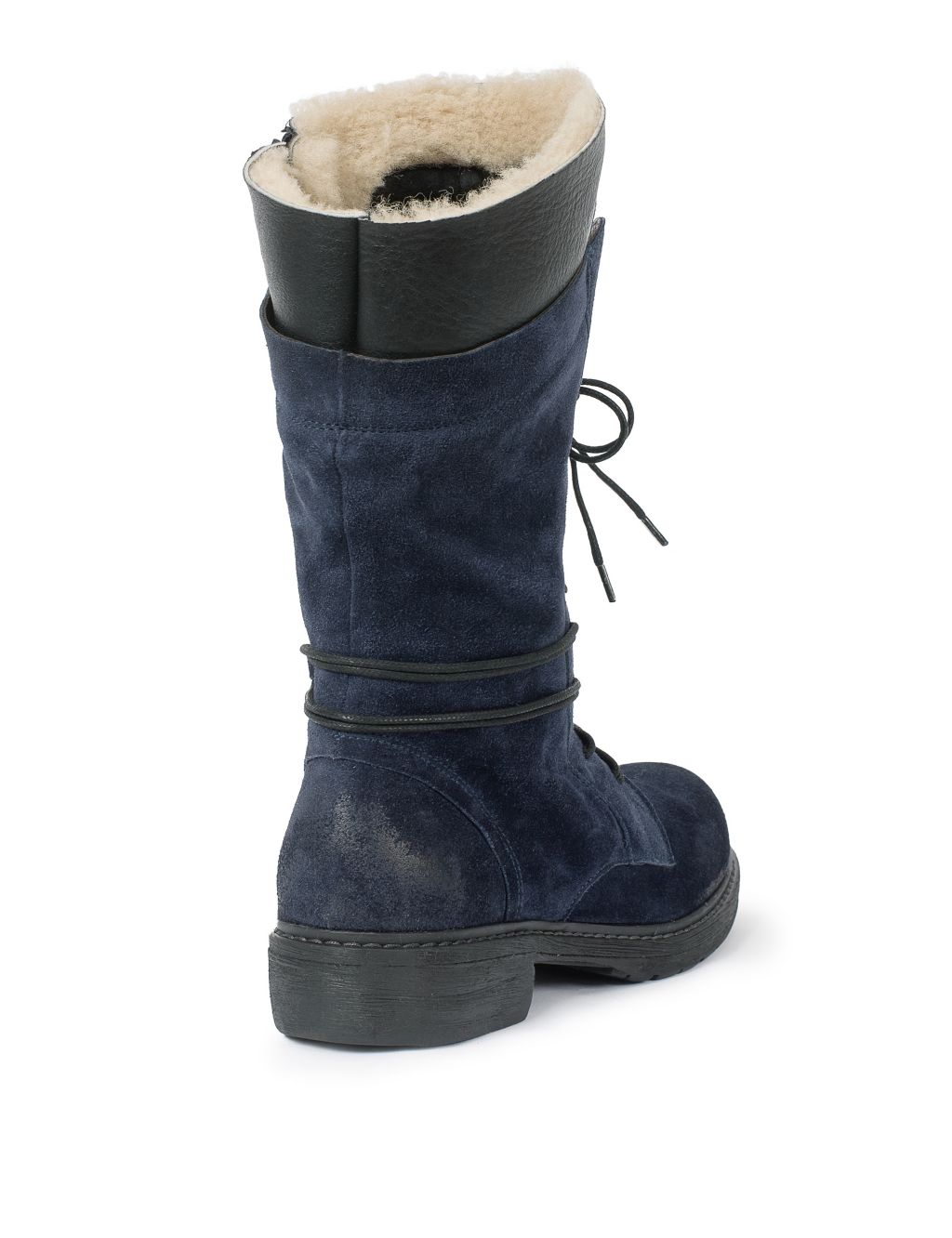 Sheepskin trim Block Heel Boots image 4