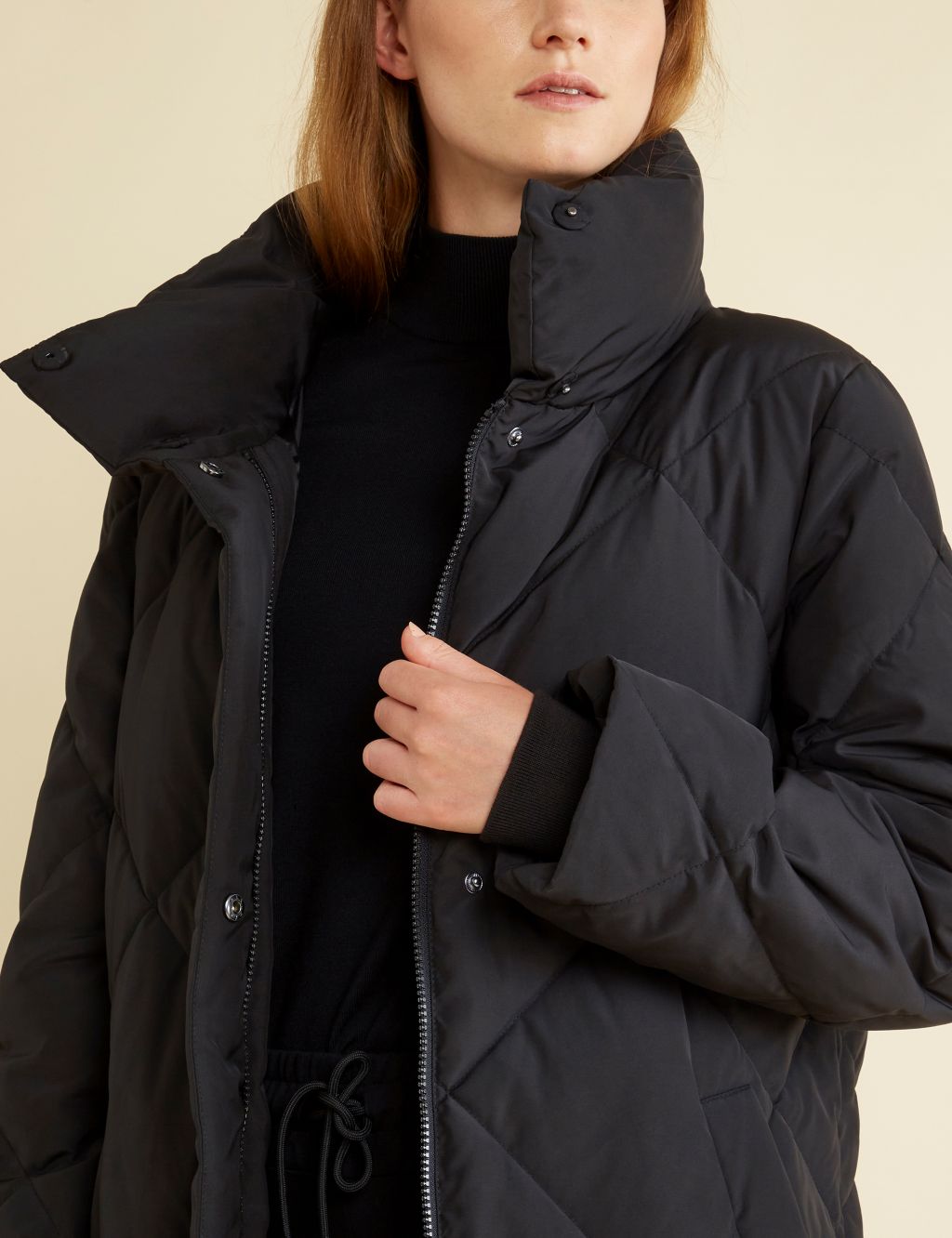 Quilted Longline Puffer Jacket image 3