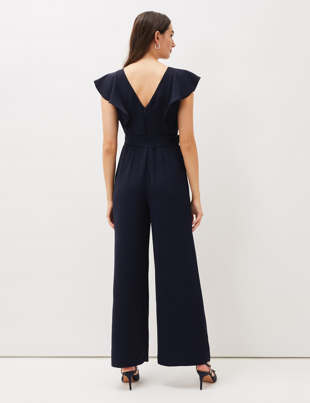Frill Detail Short Sleeve Wide Leg Jumpsuit image 3