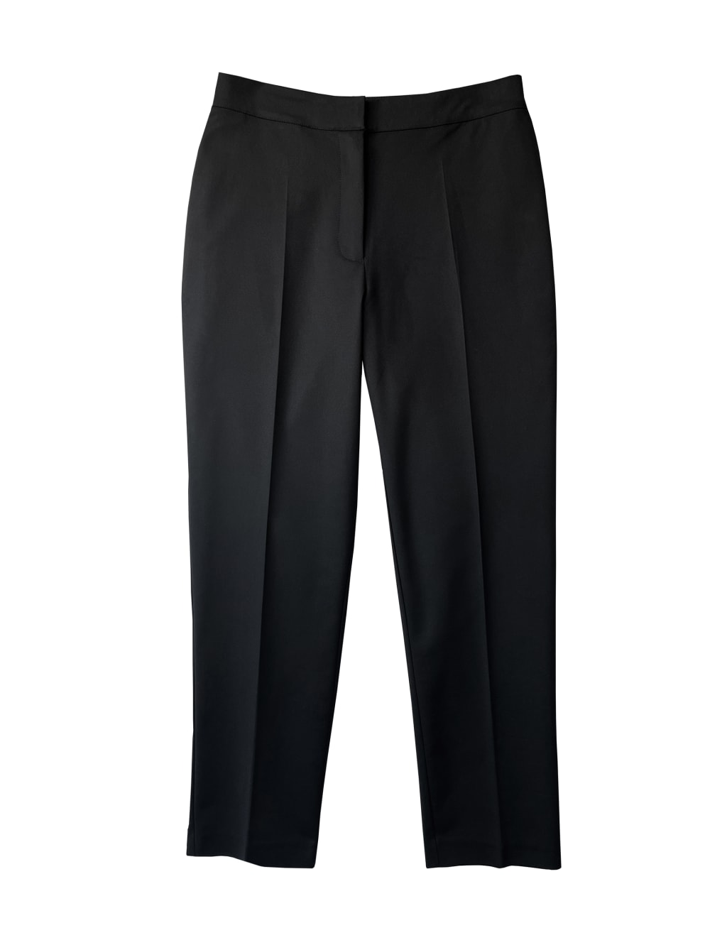 Cotton Blend Slim Fit Cropped Trousers image 2