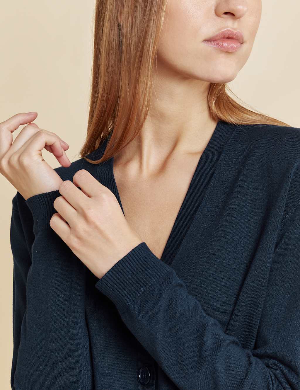 V-Neck Button Front Cardigan image 3