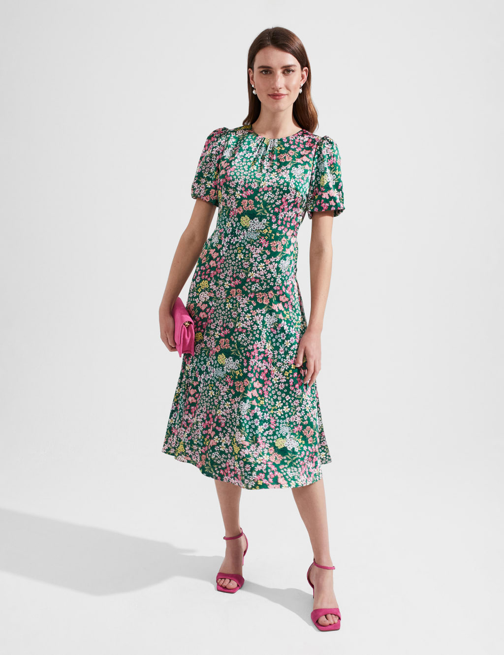 Floral Midi Skater Dress image 5