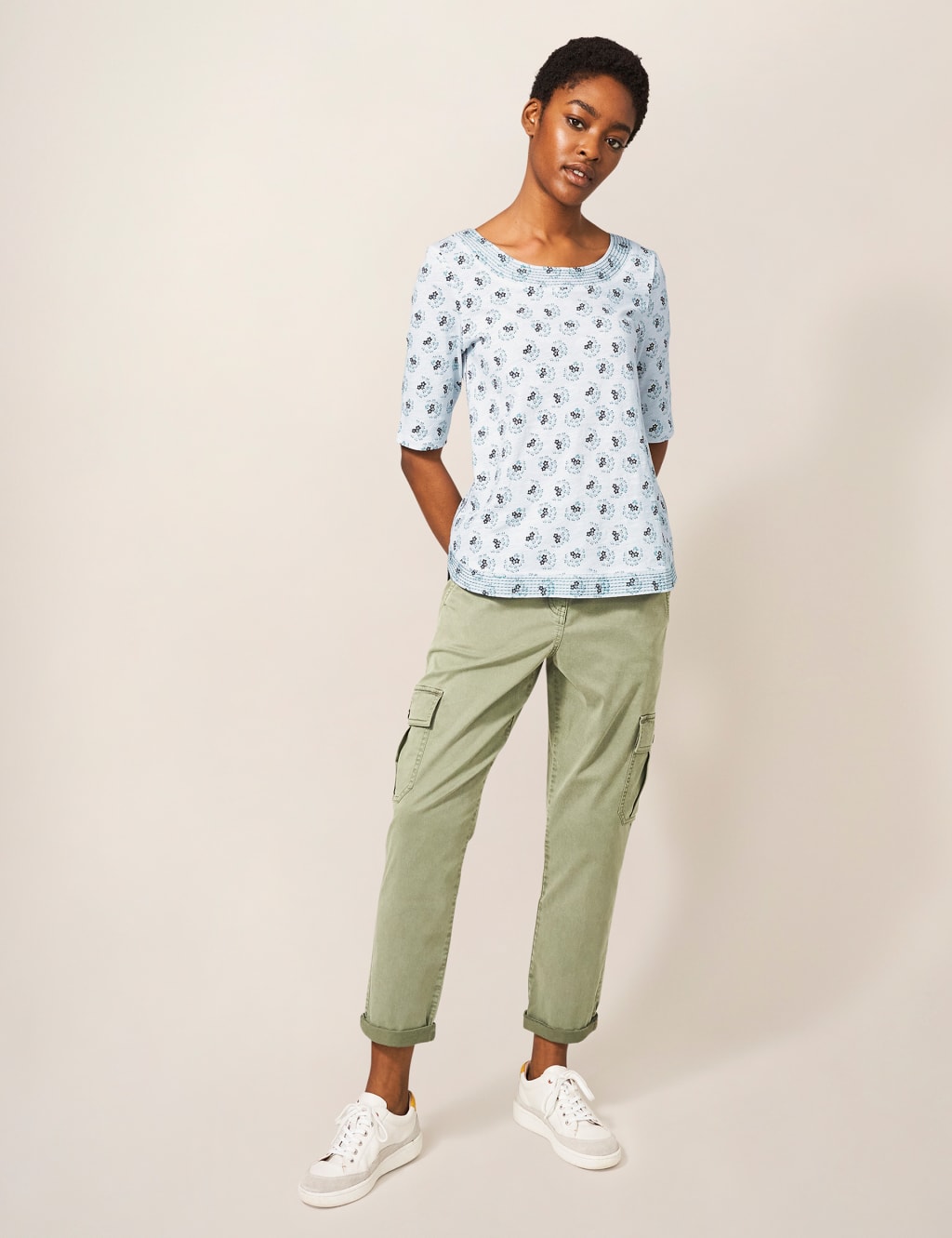 Pure Cotton Jersey Floral T-Shirt image 1