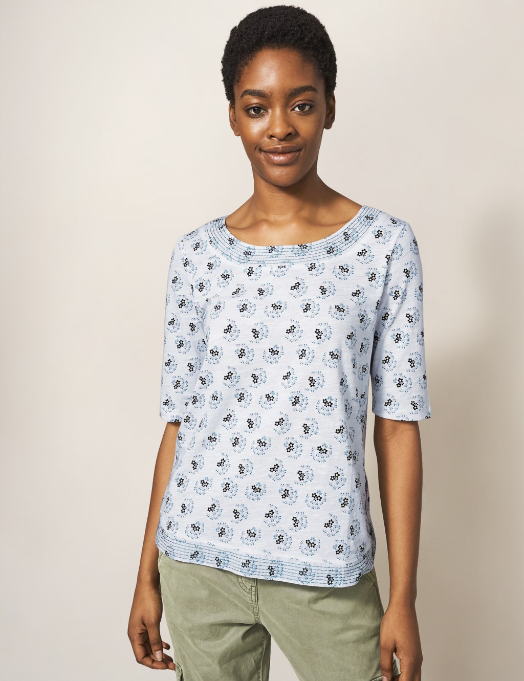Pure Cotton Jersey Floral T-Shirt image 3
