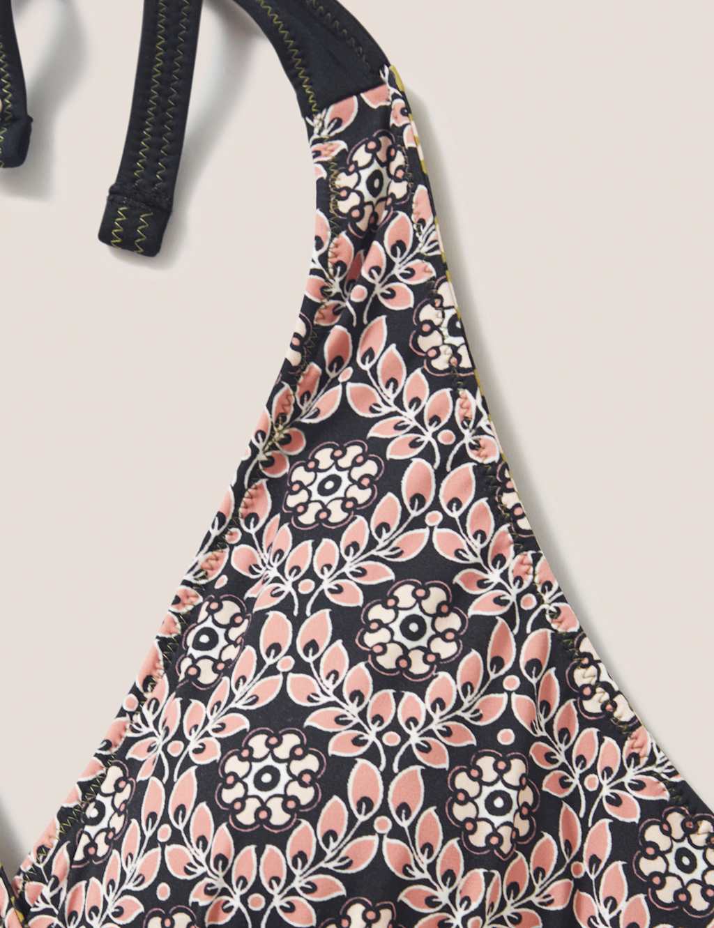 Printed Padded Halterneck Bikini Top image 5