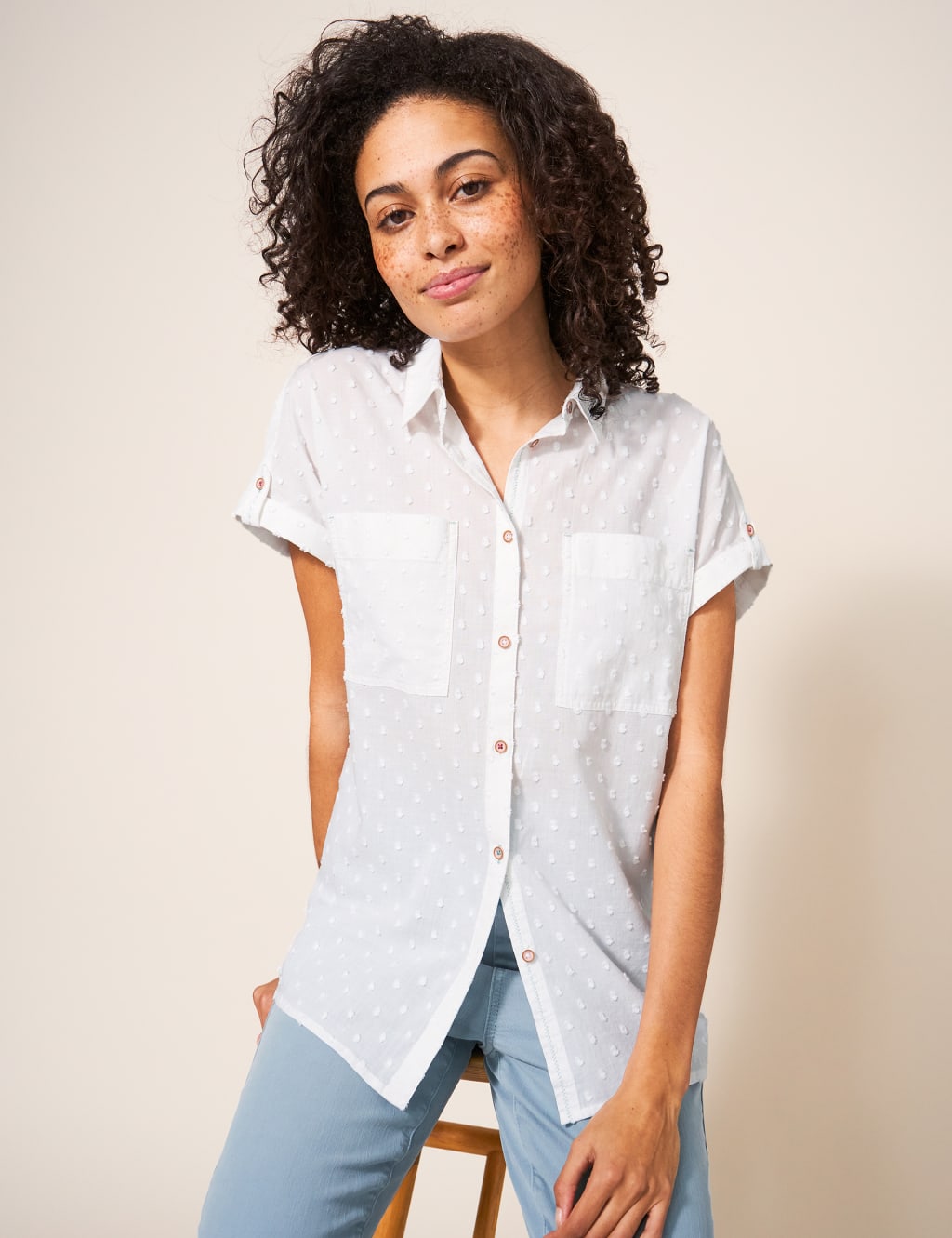 Organic Cotton Textured Collared Shirt image 1