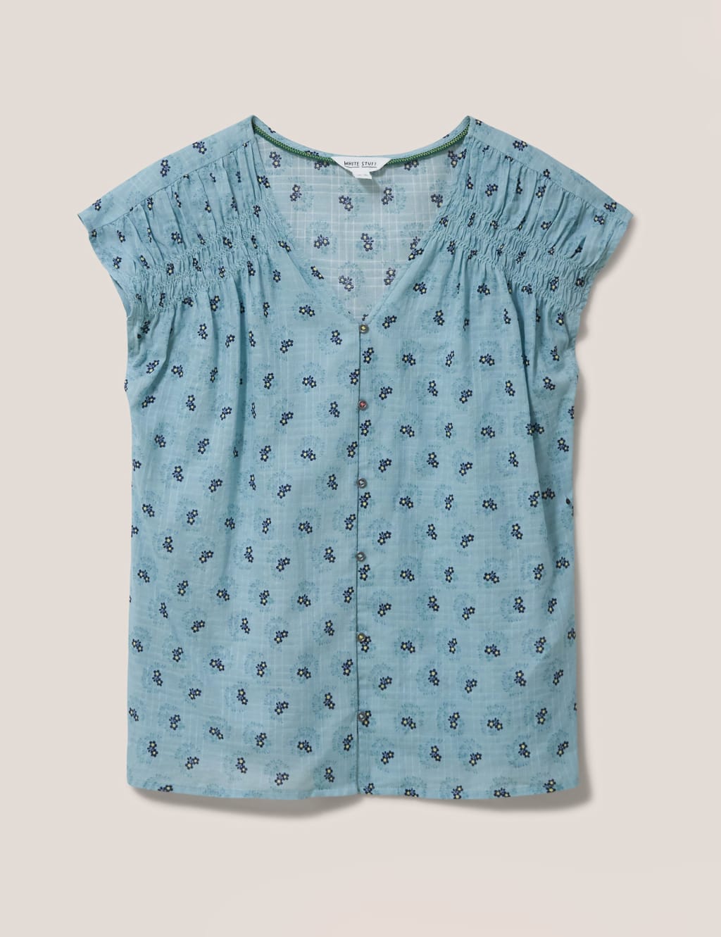 Organic Cotton Floral V-Neck Vest Top image 2