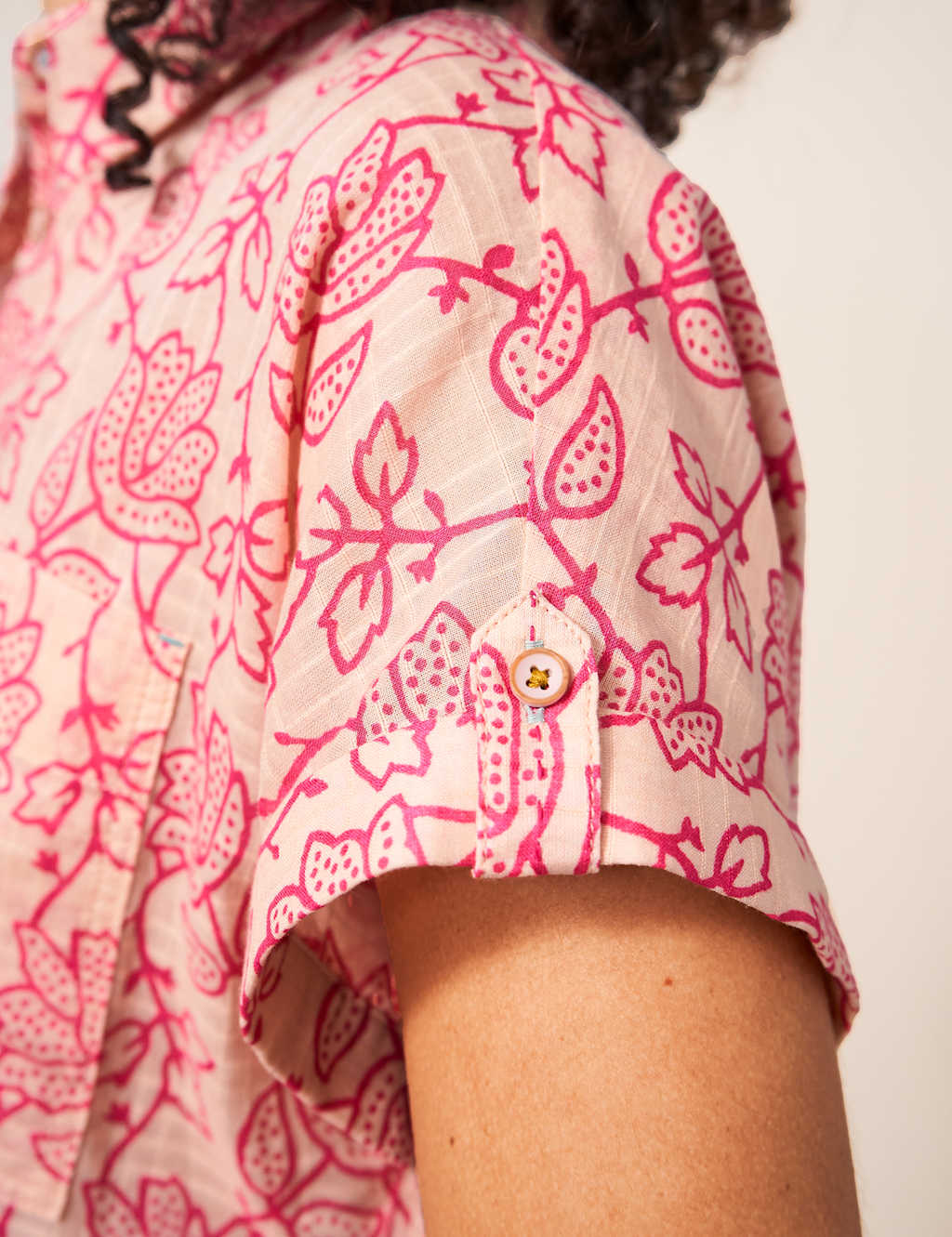 Organic Cotton Floral Collared Shirt image 4