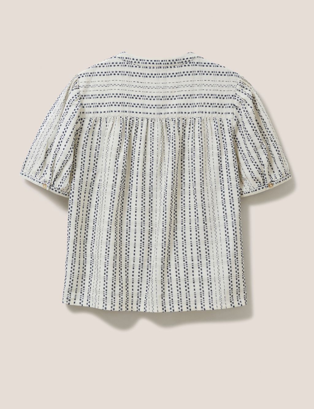 Pure Cotton Textured Striped Relaxed Top image 6