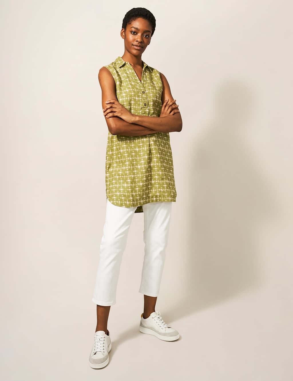 Pure Linen Printed Tunic image 1