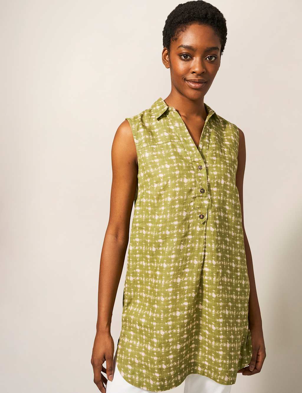 Pure Linen Printed Tunic image 4