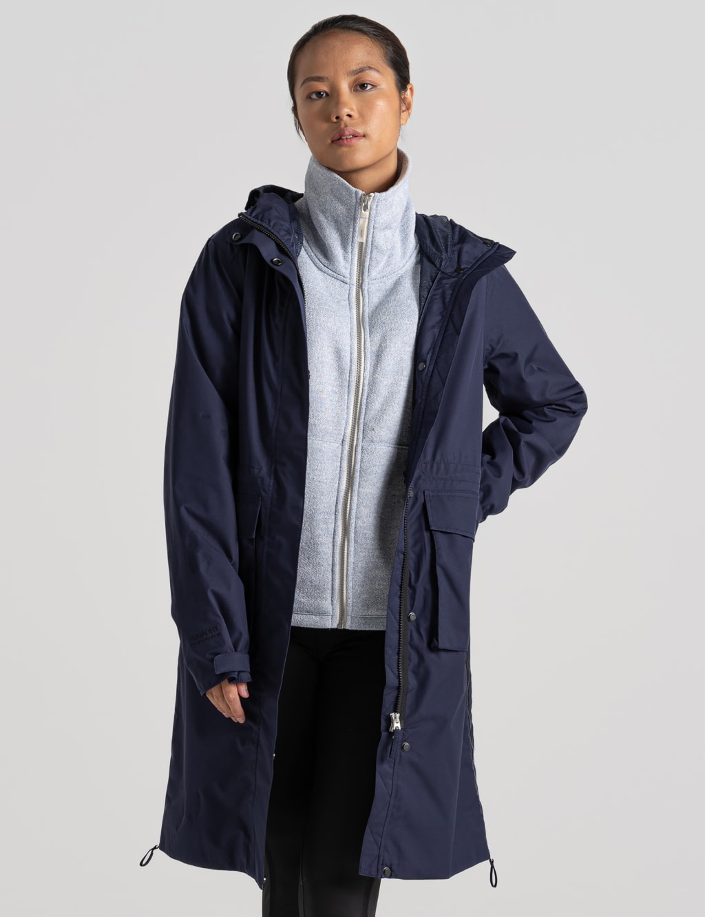Waterproof Hooded Longline Parka Coat image 1