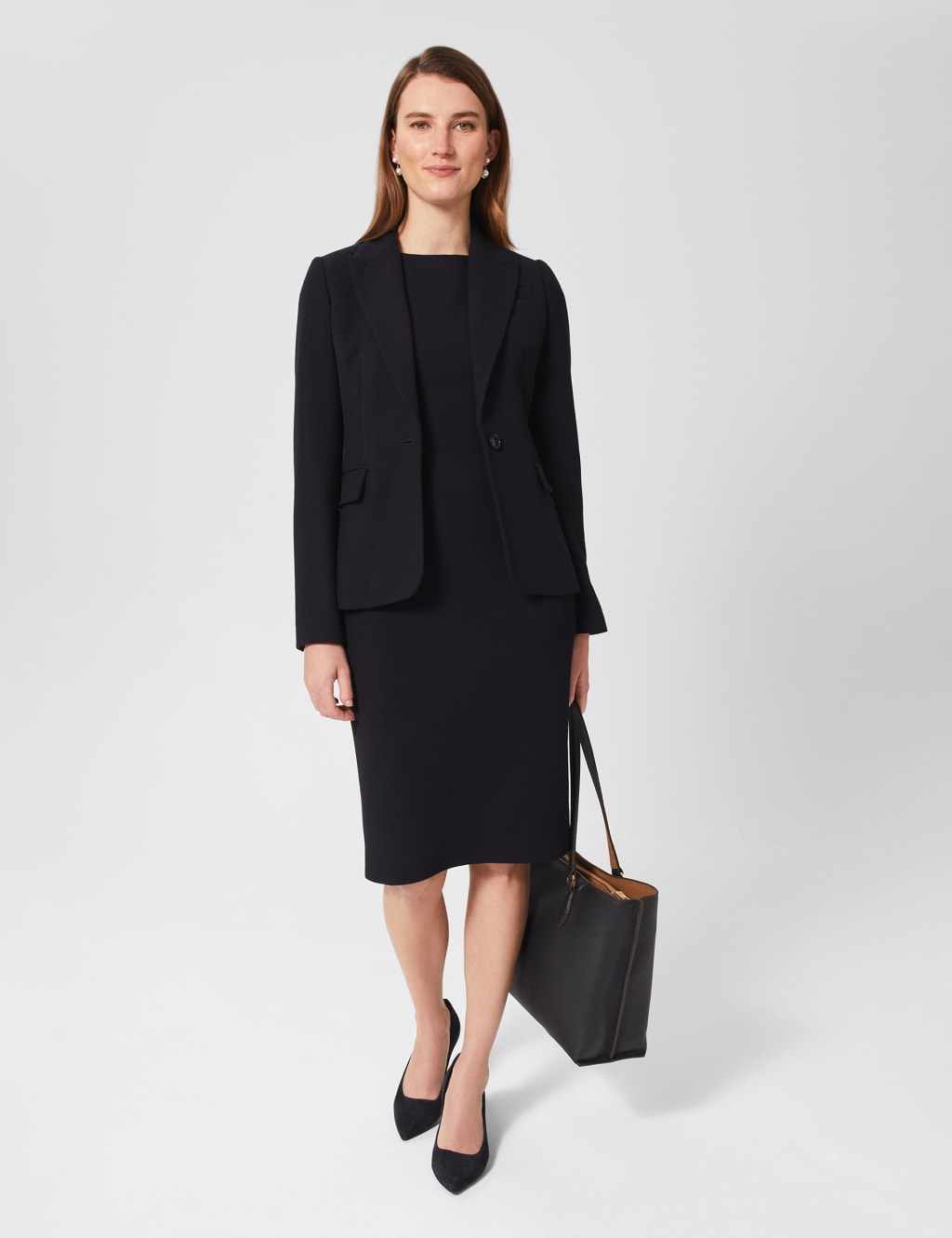 Round Neck Knee Length Shift Dress image 3