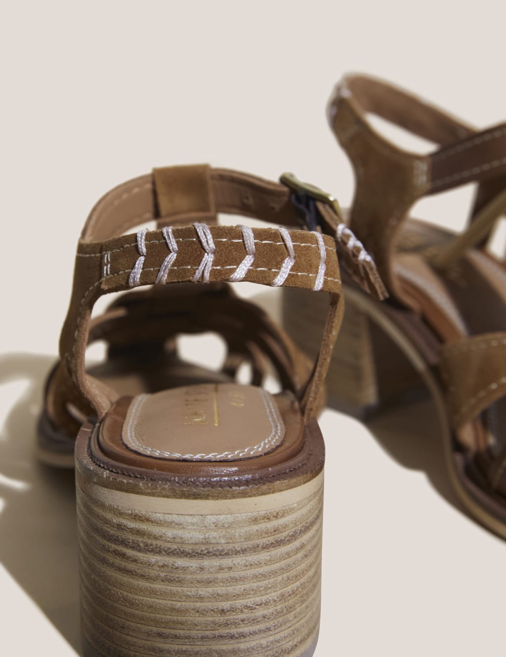Leather Block Heel Gladiator Sandals image 2