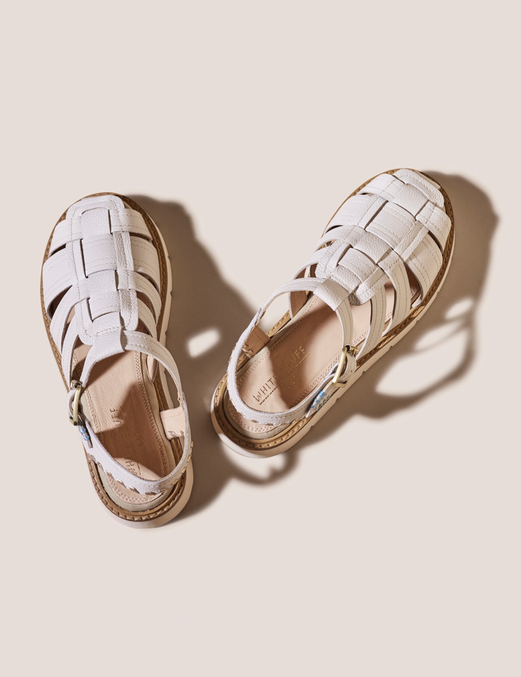 Leather Ankle Strap Flat Sandals image 3