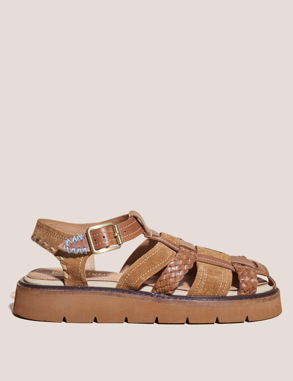 Leather Ankle Strap Flat Gladiator Sandals image 1
