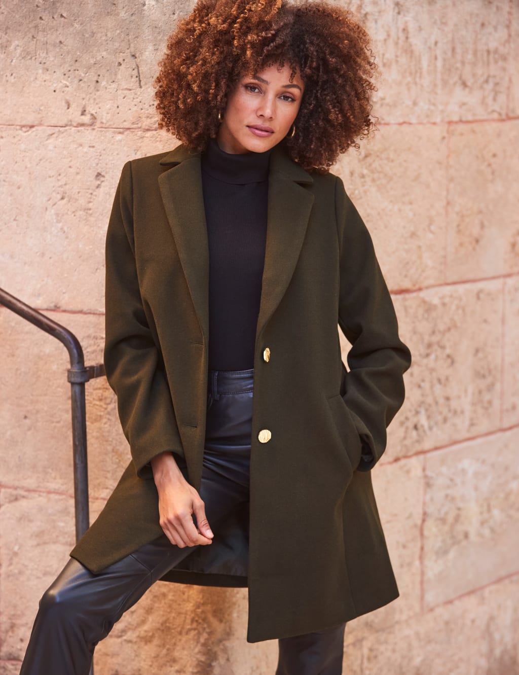 Dark green store coat womens uk