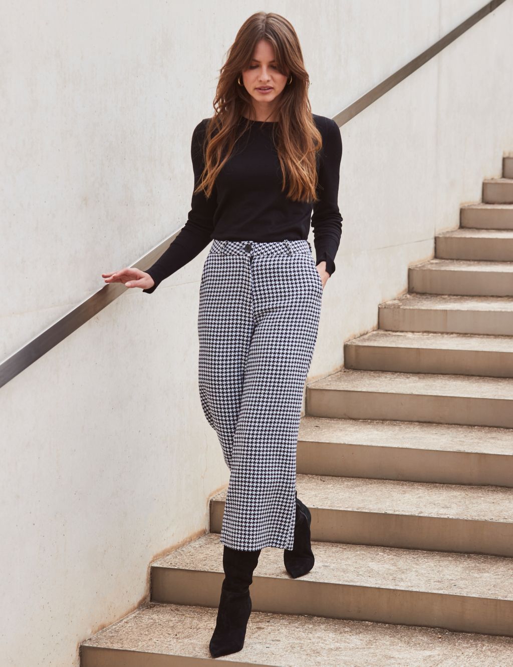 Dogtooth Wide Leg Culottes image 5