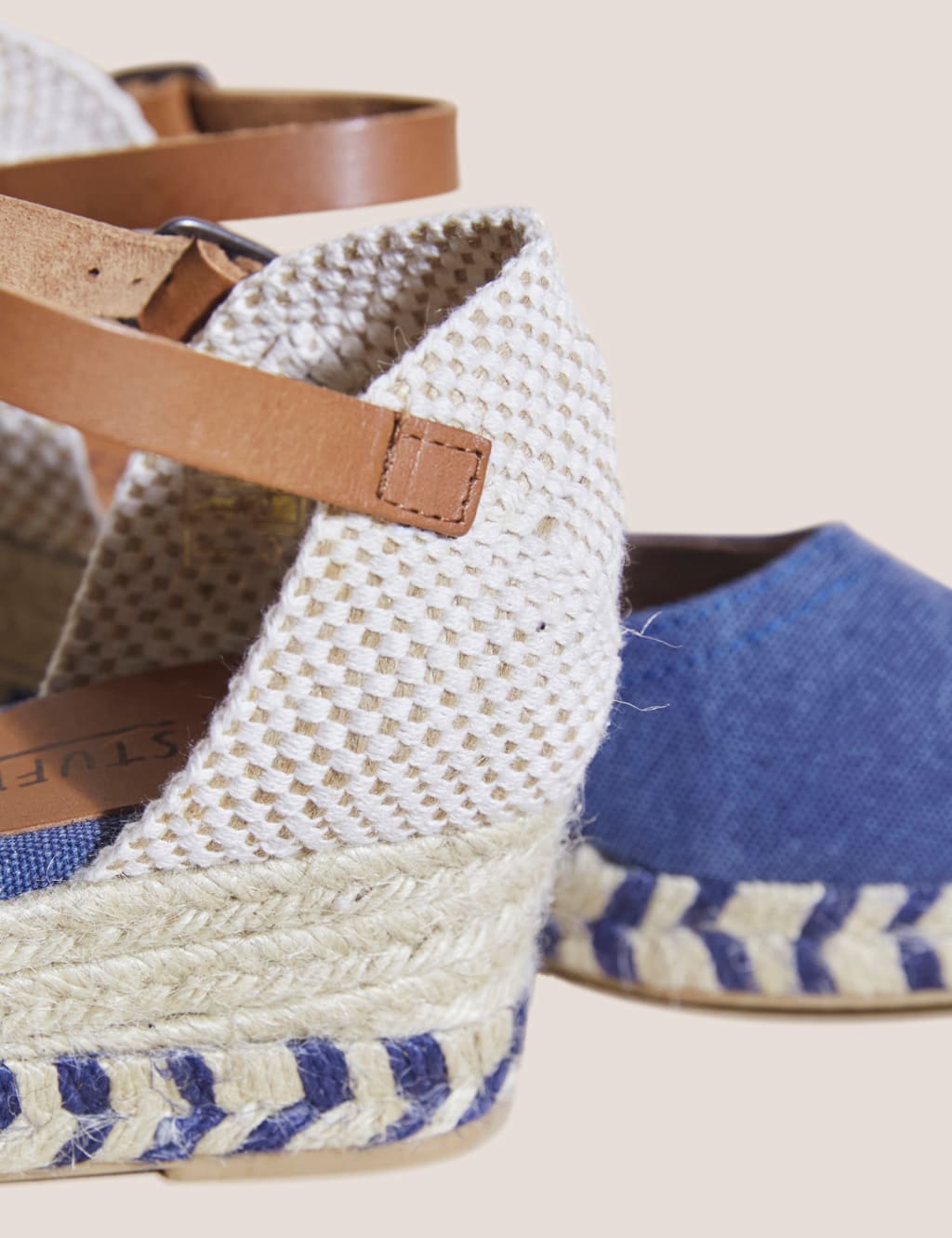 Canvas Buckle Ankle Strap Wedge Espadrilles image 4