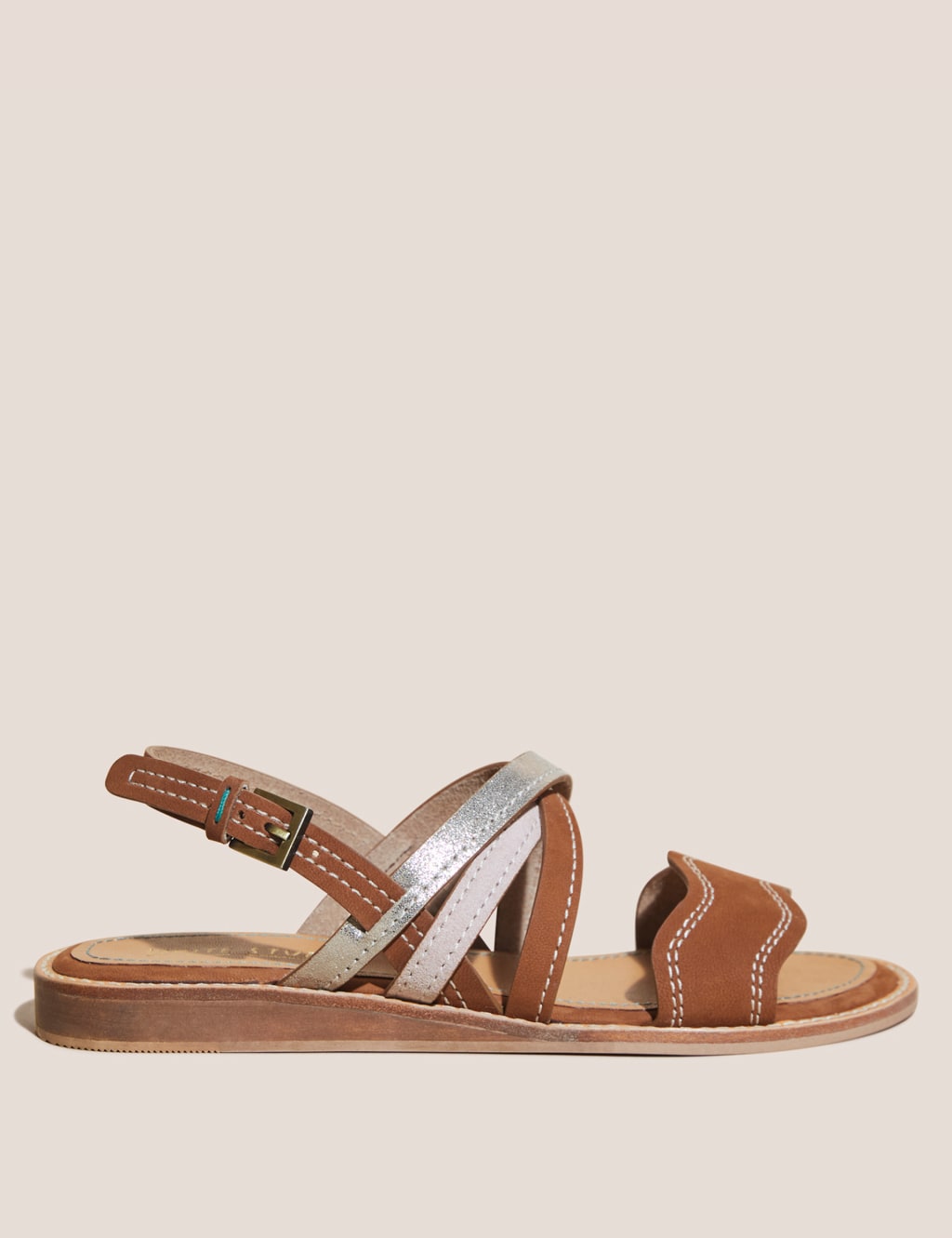 Leather Strappy Wedge Sandals image 1