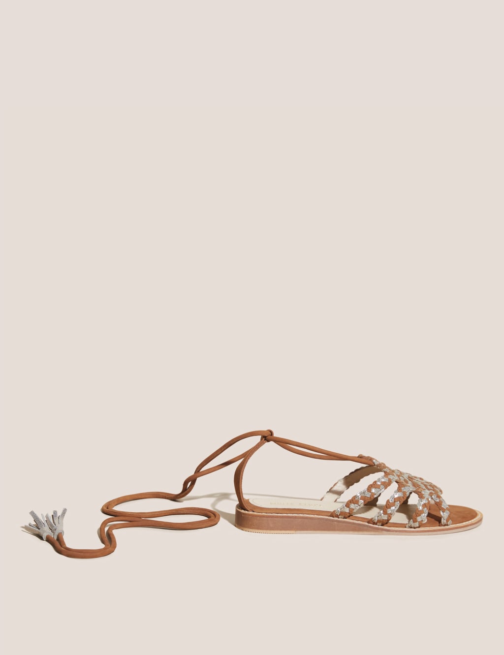 Leather Ankle Strap Flat Gladiator Sandals image 1