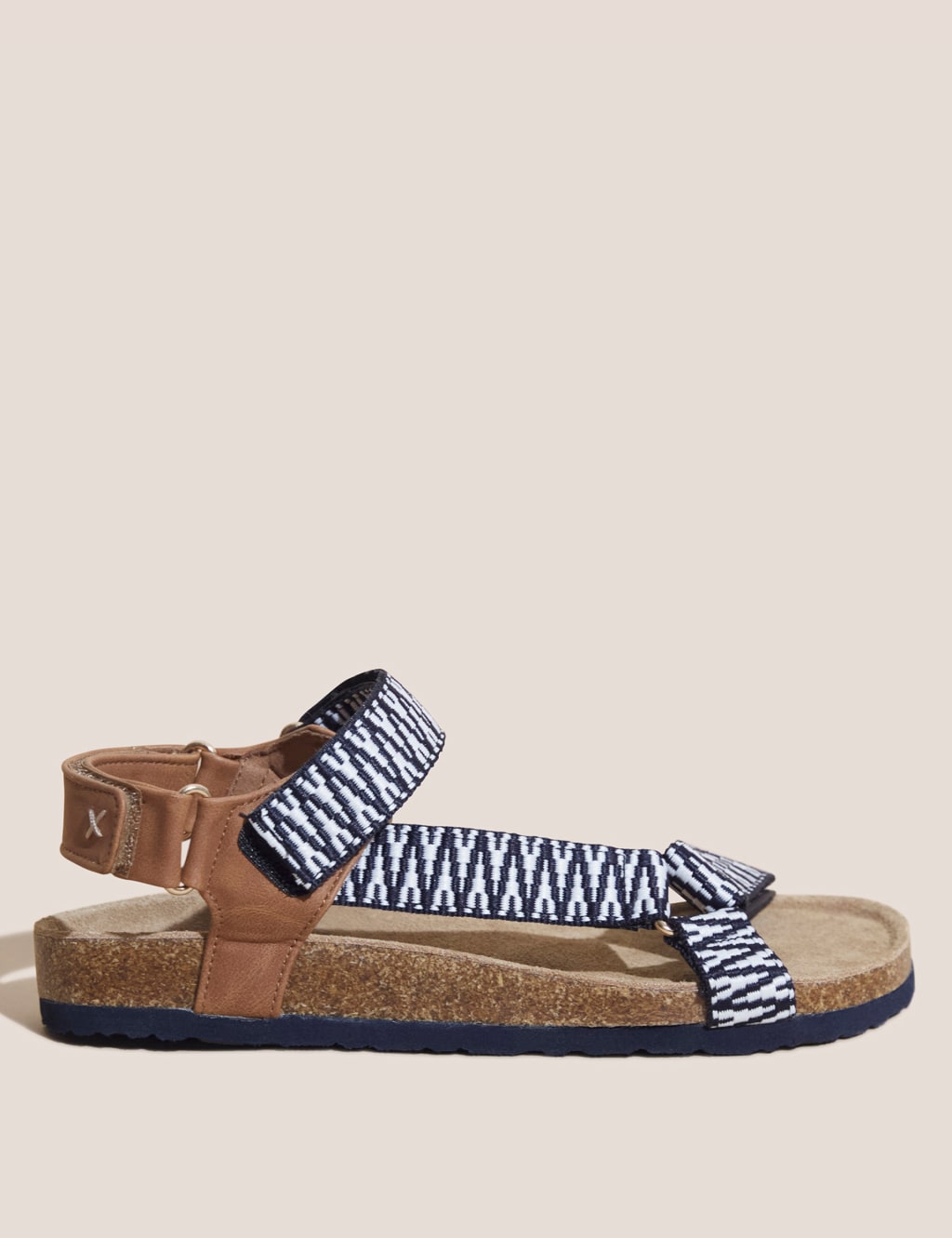 Woven Ankle Strap Footbed Sandals image 1