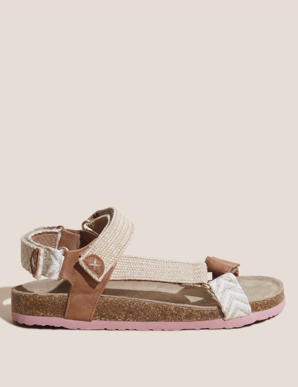 Woven Ankle Strap Footbed Sandals image 1