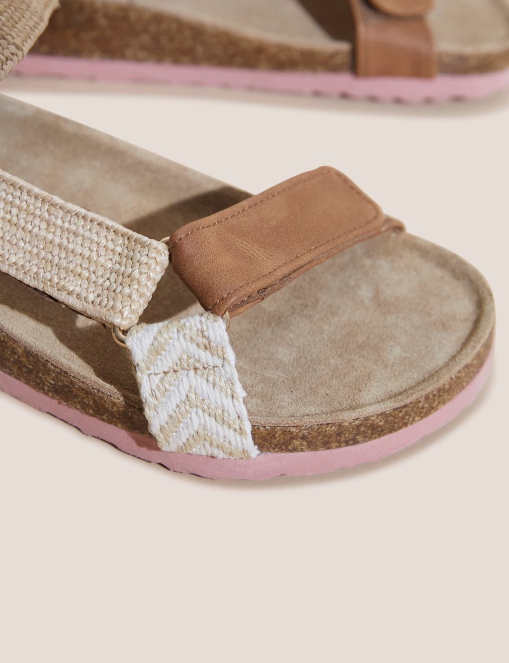 Woven Ankle Strap Footbed Sandals image 3