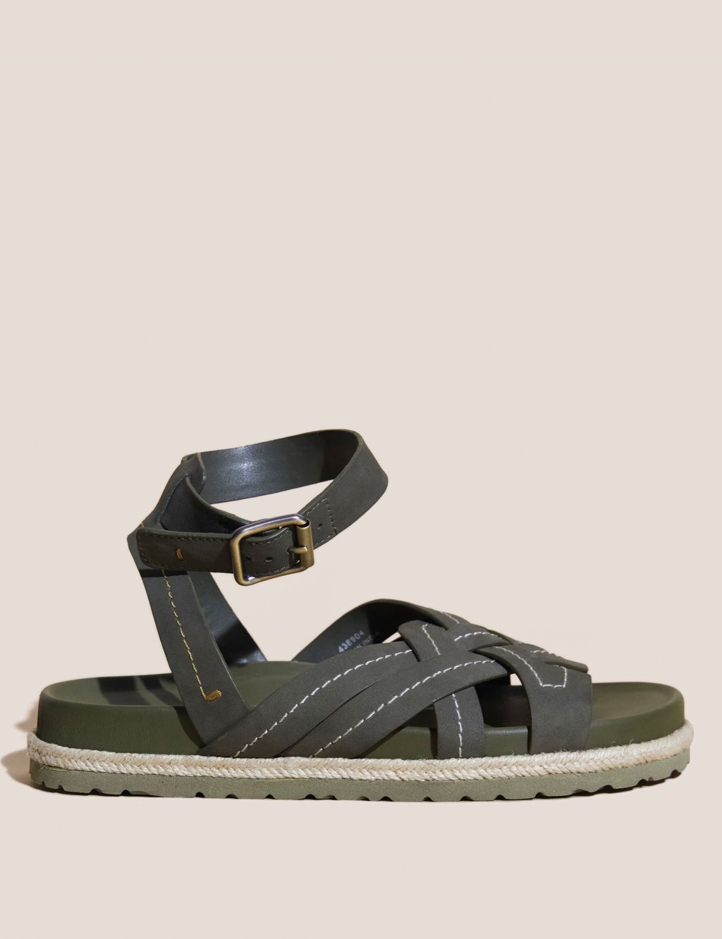 Leather Strappy Flat Sandals image 1