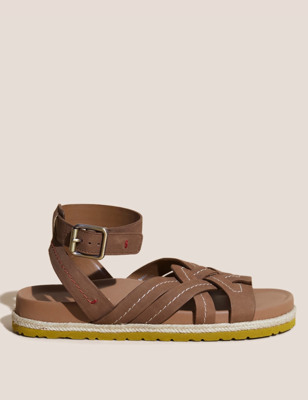 Leather Strappy Flat Sandals image 1