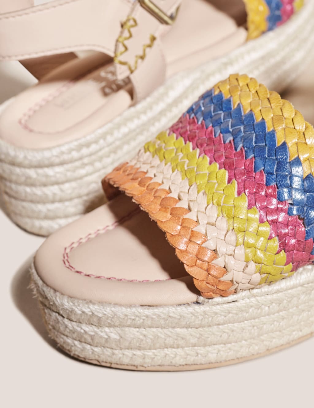 Leather Ankle Strap Flatform Espadrilles image 2
