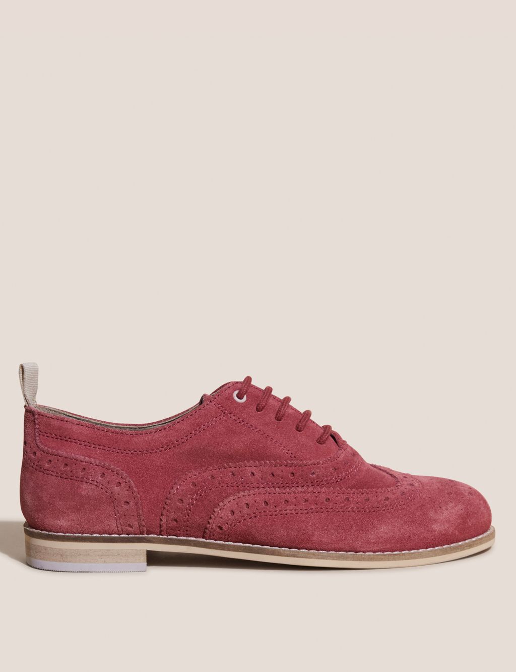 Suede Lace Up Flat Brogues image 1