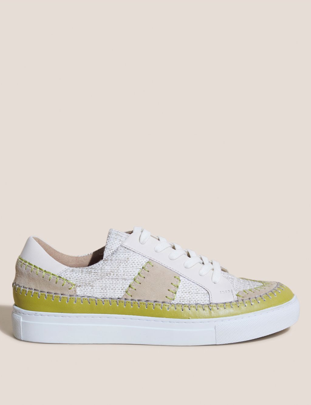 Canvas Lace Up Chunky Trainers image 1