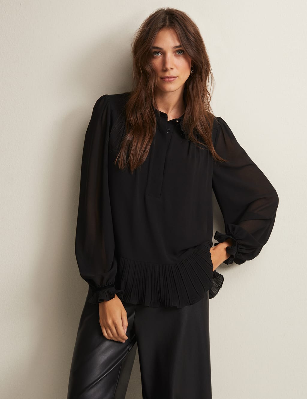 Collared Frill Detail Blouse image 1