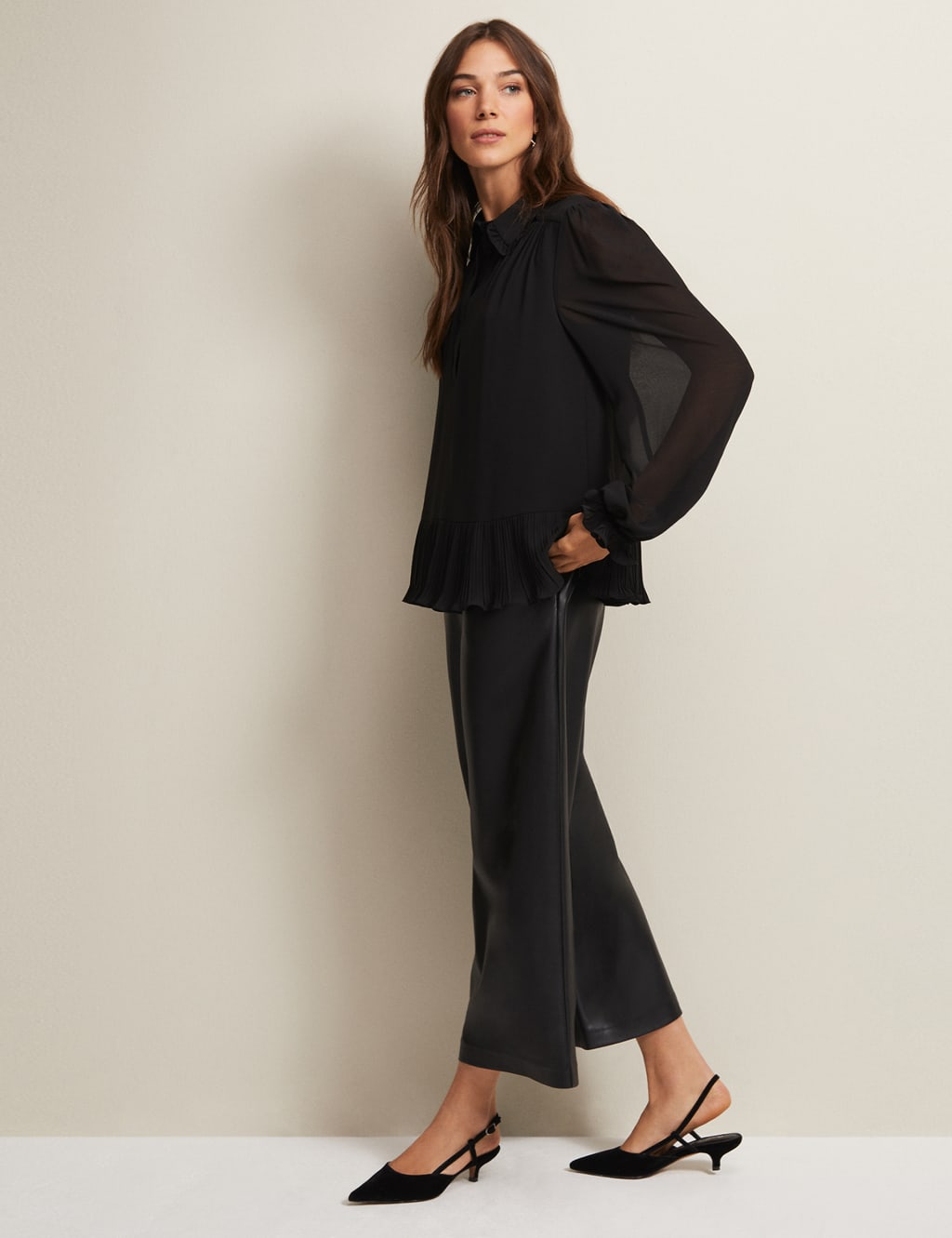 Collared Frill Detail Blouse image 4