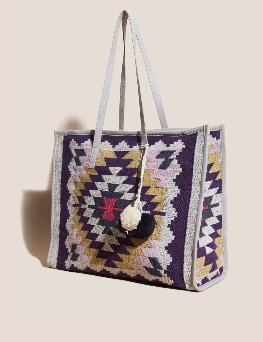 Canvas Geometric Tote Bag image 1