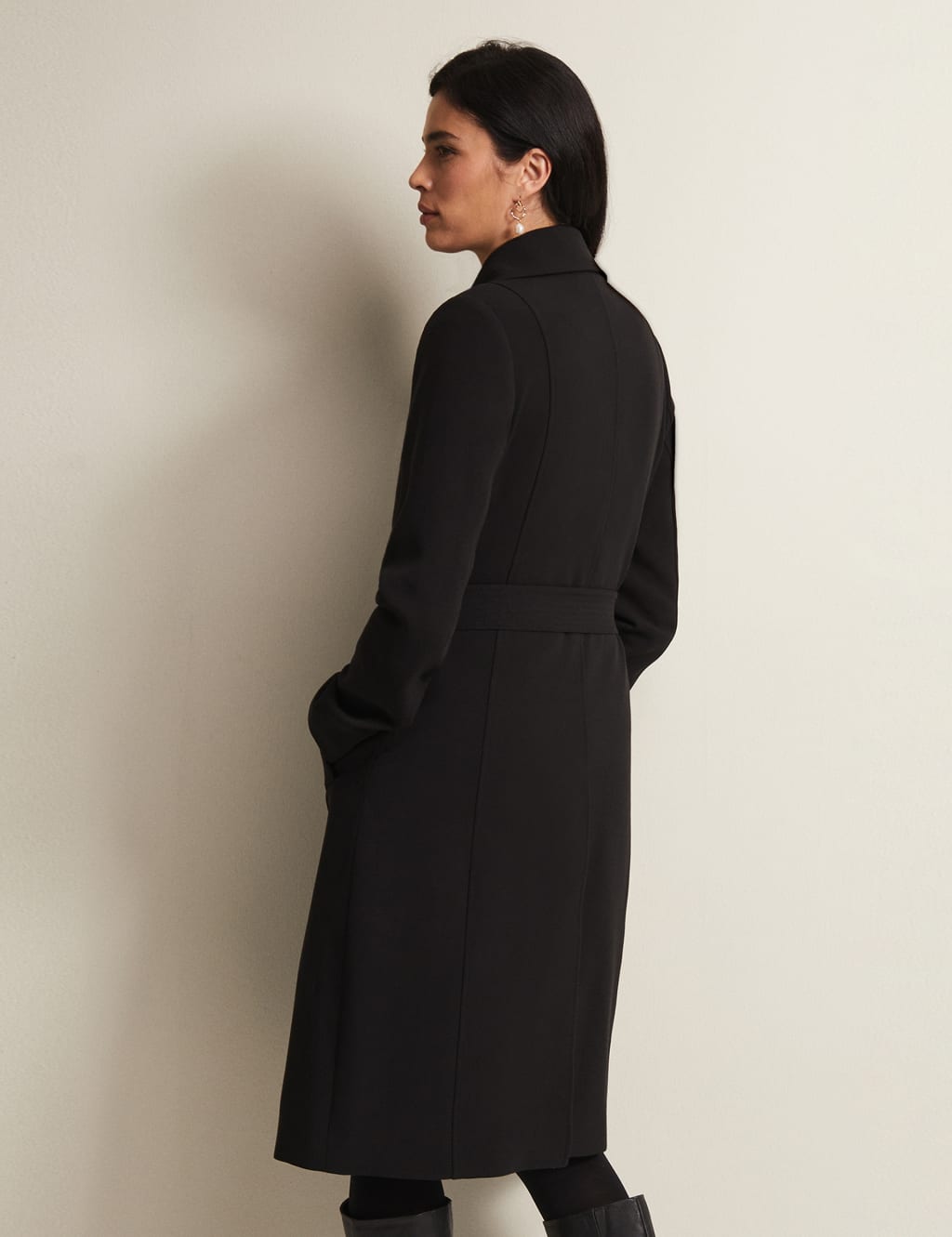 Wool Rich Belted Double Breasted Trench Coat image 5