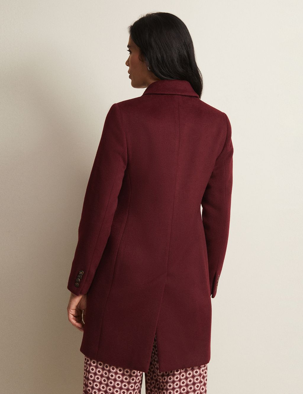 Wool Blend Single Breasted Tailored Coat image 5