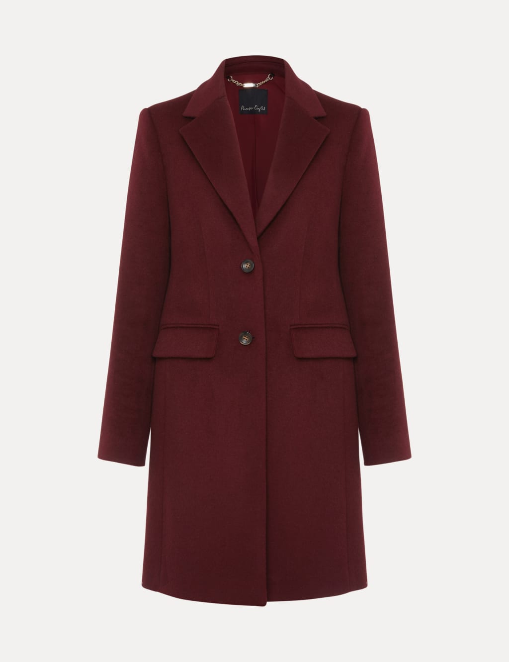 Wool Blend Single Breasted Tailored Coat image 2