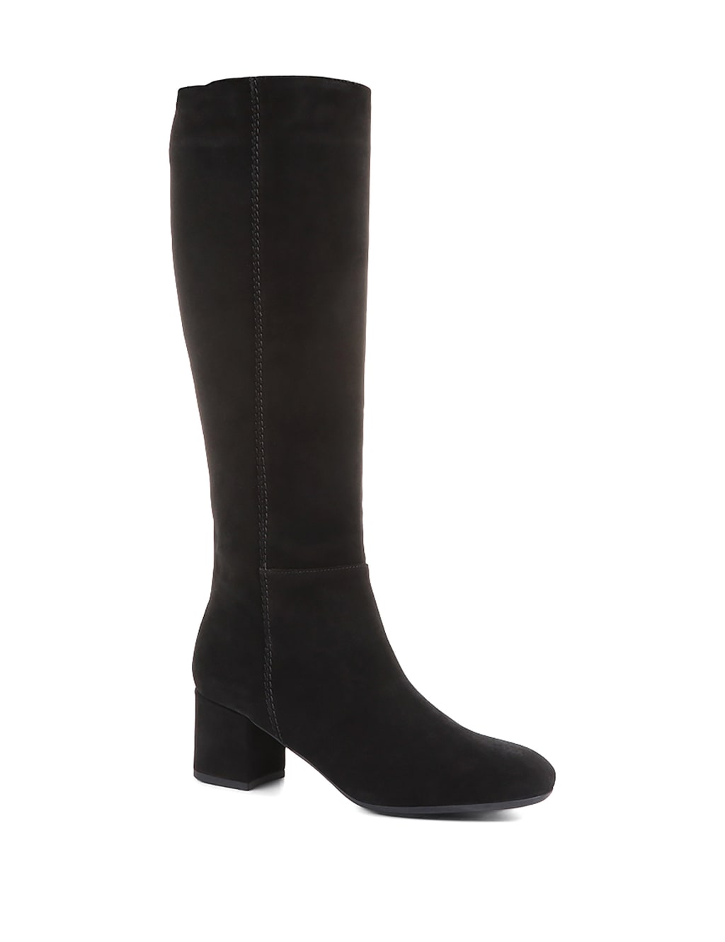 Suede Block Heel Knee High Boots image 4