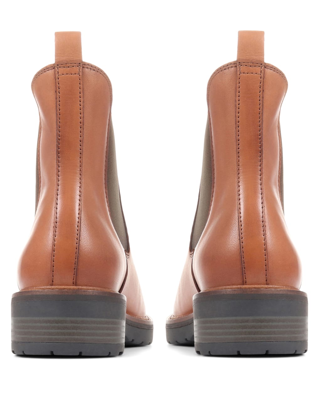 Leather Chelsea Block Heel Ankle Boot image 4