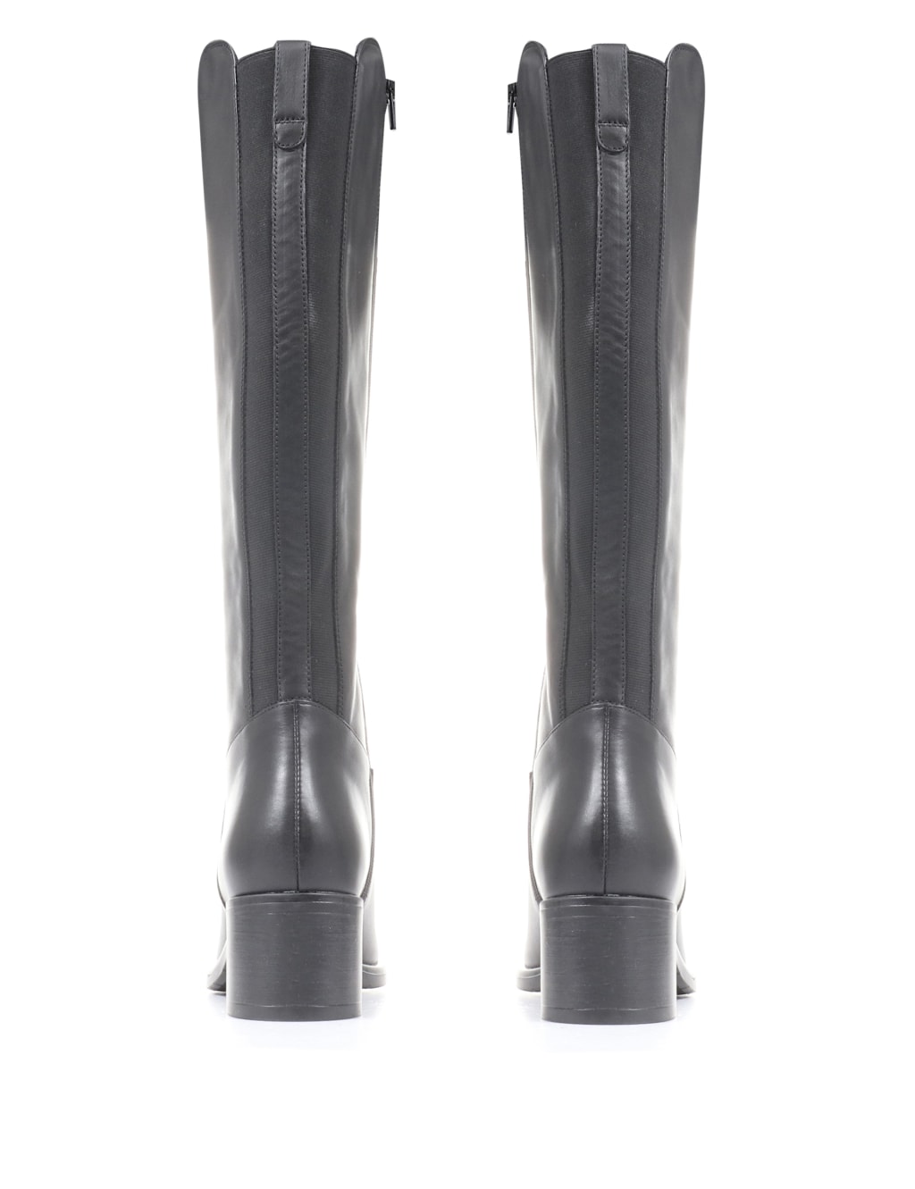 Leather Block Heel Knee High Boots image 4