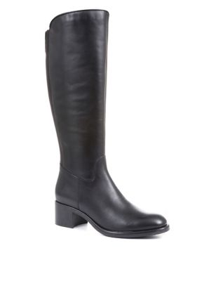 Leather Block Heel Knee High Boots | Jones Bootmaker | M&S