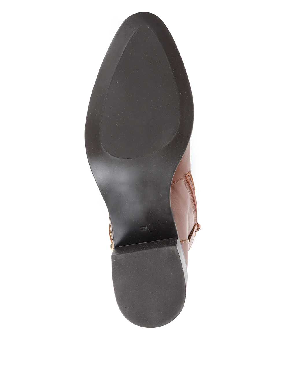 Leather Buckle Block Heel Ankle Boots image 5
