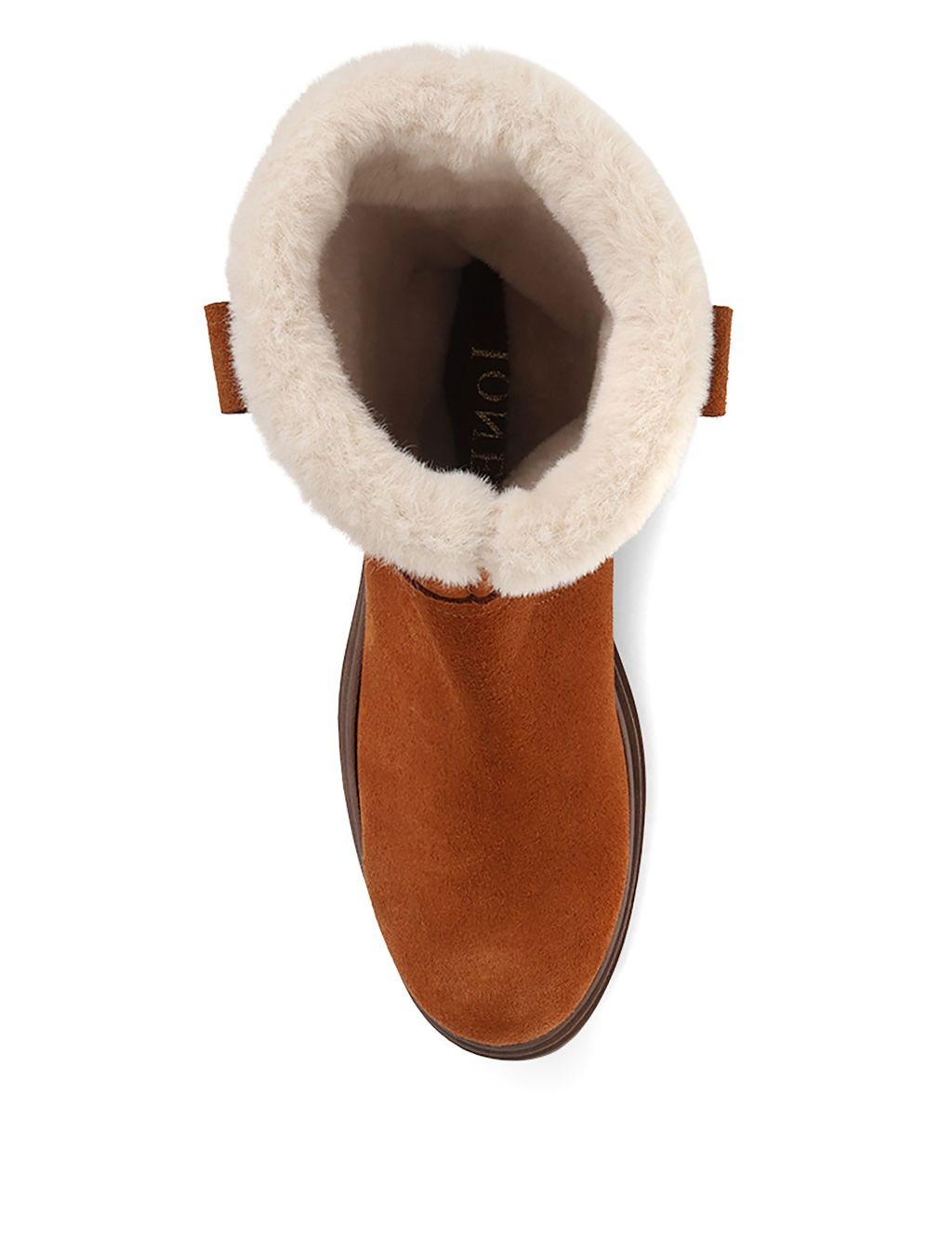 Chunky Suede Faux Fur Ankle Boots image 6