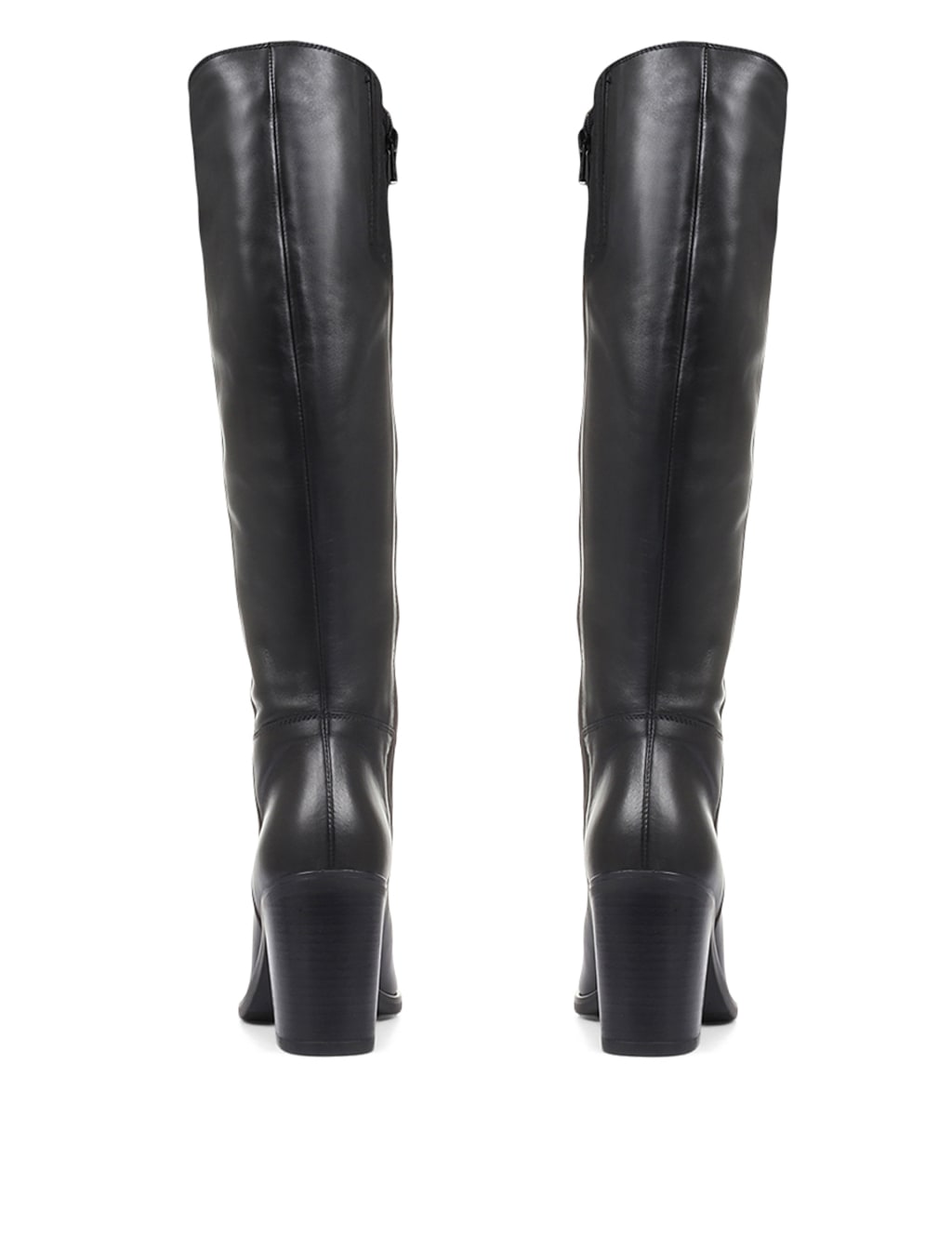 Regular Calf Leather Block Heel Pointed Knee High Boots image 4