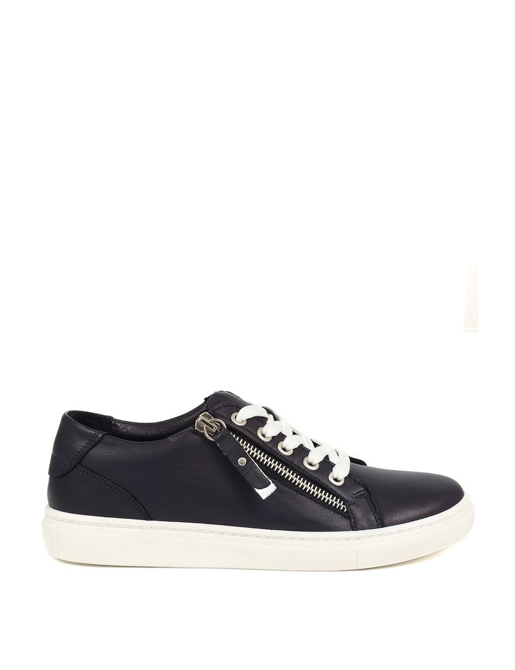 Leather Zip Up Trainers image 2